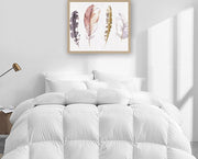 Bed and Bath Classic Hungarian White Goose Down Duvet – 750 Loft, 500TC Cotton